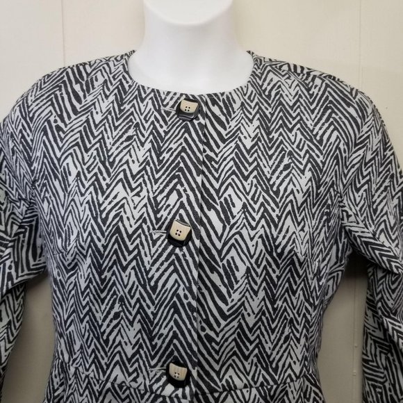 Cabi M Jacket Zig Zag Chevron Stripe Ponte‎ Knit 3034 Long Duster Spring - Picture 4 of 8